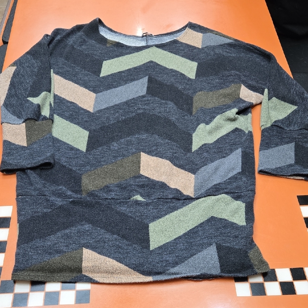 EGY california Chevron Patterned Women's Sweater, Size 2XL